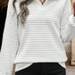 Texture Johnny Collar Long Sleeve Sweatshirt