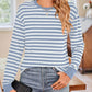 Striped Round Neck Long Sleeve T-Shirt