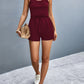 Scoop Neck Romper with Pockets