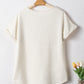 V-Neck Short Sleeve Blouse