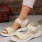 Peep Toe Cloth Sandals