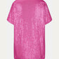 Full Size Sequin V-Neck Short Sleeve Top