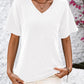 Full Size V-Neck Dropped Shoulder T-Shirt