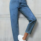 Pocketed Straight Leg Jeans