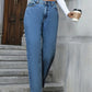 Pocketed Straight Leg Jeans