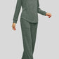 Ribbed Long Sleeve Top and Pocketed Pants Set