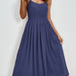 Scoop Neck Midi Cami Dress
