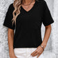 Full Size V-Neck Dropped Shoulder T-Shirt
