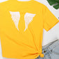 Perfee ANGEL Round Neck Short Sleeve T-Shirt