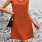 Asymmetrical Neck Sleeveless Mini Dress