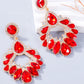 Alloy Rhinestone Dangle Earrings