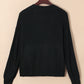 Floral Applique Drop Shoulder Open Front Cardigan