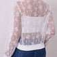 Lace Baseball Collar Zip Up Jacket