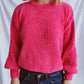 Round Neck Dropped Shoulder Long Sleeve Sweater