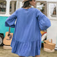Lace Detail Tied Dropped Shoulder Cover Up