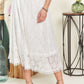 ADORA Elastic Waist Lace Midi Skirt