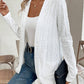 Pocketed Eyelet Open Front Cover Up