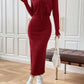 Cami Dress and Tied Long Sleeve Cardigan Set