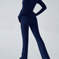 Devine Ruched Long Sleeve Top and Pants Set