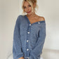 Pocketed V-Neck Button Up Cardigan