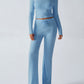 Devine Round Neck Long Sleeve Top and Drawstring Pants Set