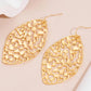 Brass Cutout Leaf Shape Earrings