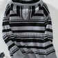 Drawstring Striped Long Sleeve Hooded Sweater