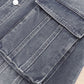 Collared Neck Button Up Denim Jacket