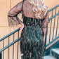 Sequin Open Front Sheer Cardigan