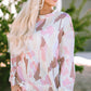 Printed Round Neck Dropped Shoulder Sweatshirt