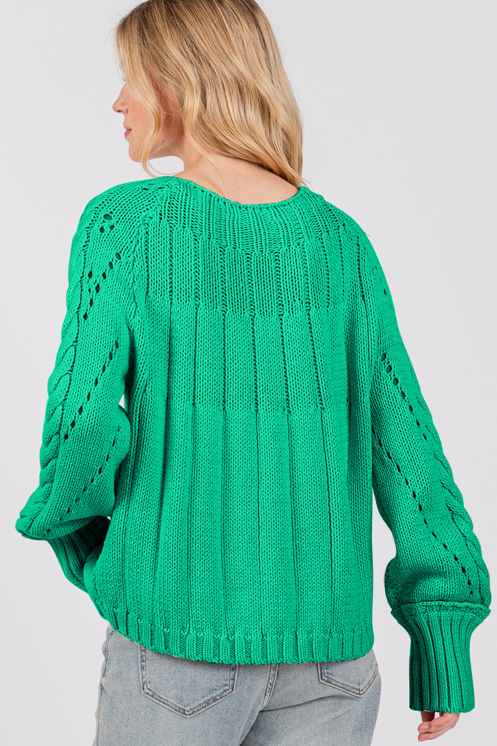 SAGE + FIG Cable-Knit Long Sleeve Sweater *