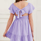 LITTLE GIRLS YOUTH Ruffle Hem Tie-Back Flutter Sleeve Dress
