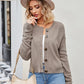 Button Down Exposed Seam Cardigan