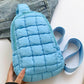 Quilted Nylon Crossbody  Bag