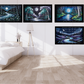 Abstract Night w Stream Digital Art in SVG PNG File Formats