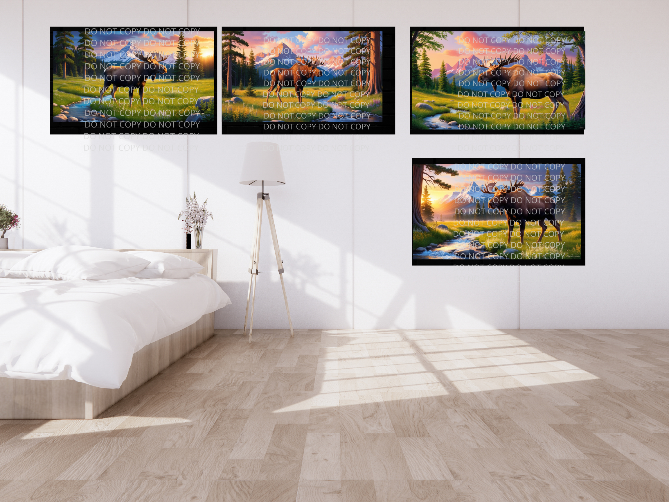 Single Moose With Scenery Digital Art in PDF SVG PNG File Formats