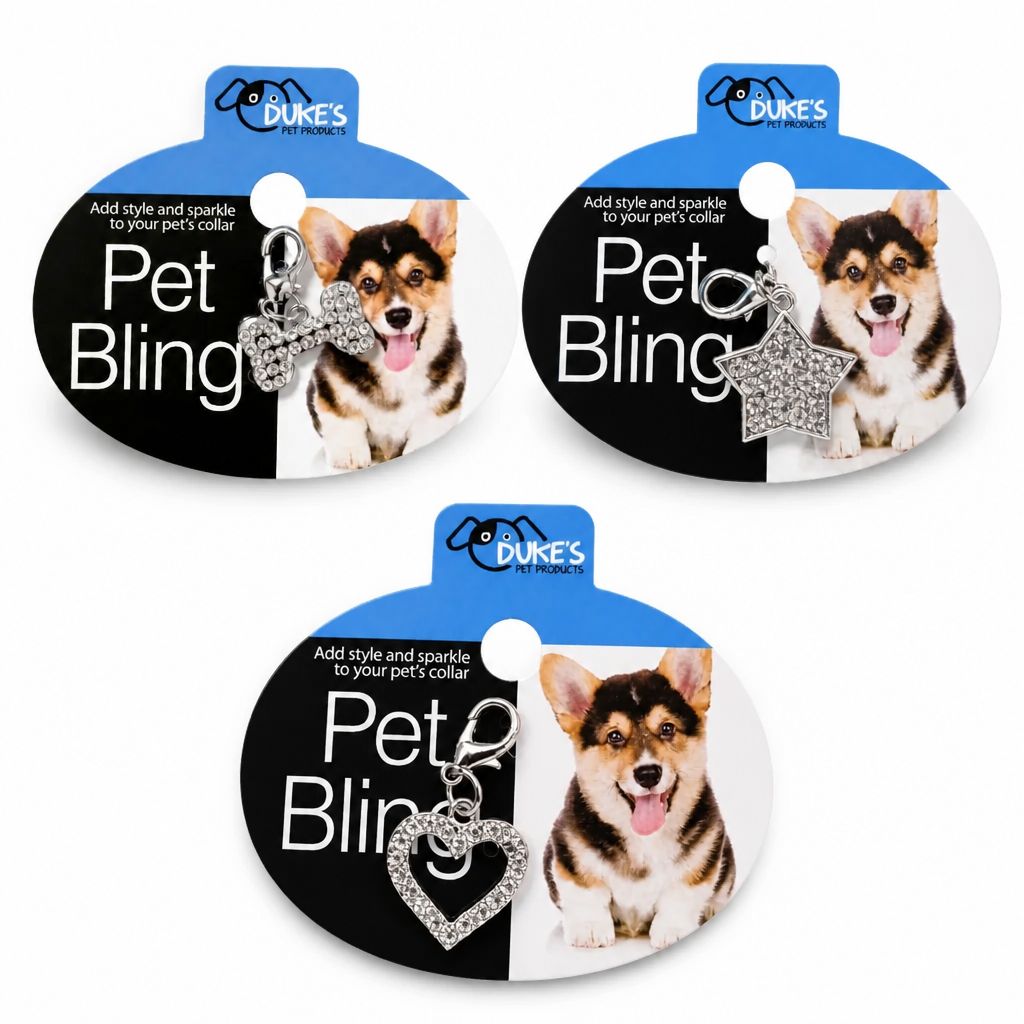 Duke's Pet Product - Silver Rhinestone Pet Bling for Collar