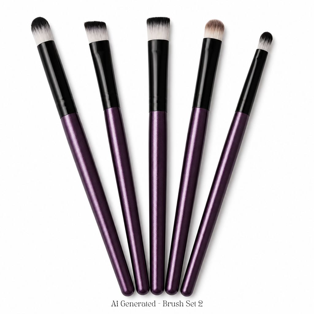 20-Piece Professional Makeup Brush Set – Purple