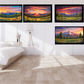 Mountain Sunset With Wildlife Digital Art in SVG PNG File Formats