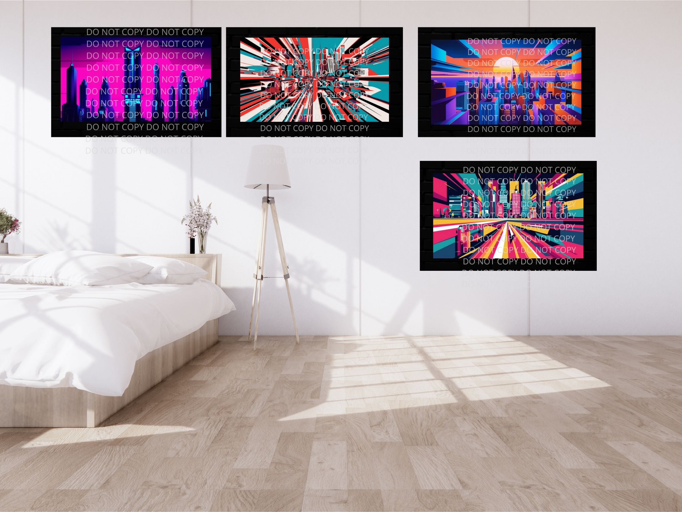Abstract City Digital Art in PDF SVG PNG File Formats