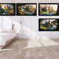 Castle with Stream Digital Art in PDF SVG PNG File Formats