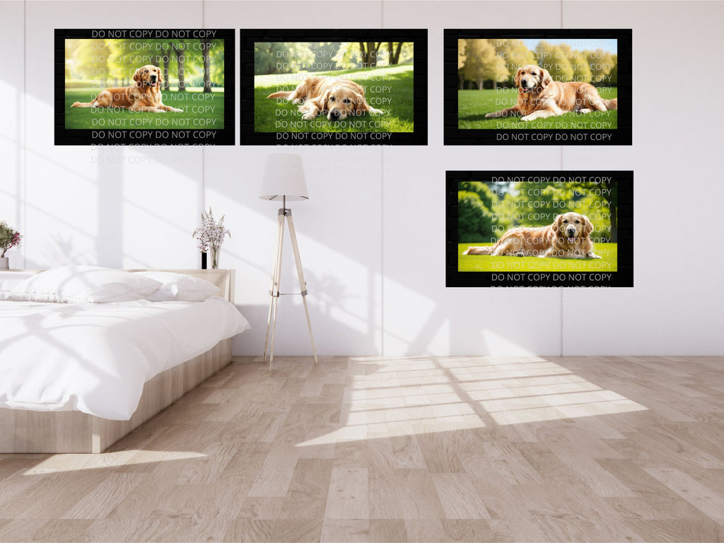Golden Retriever Digital Art in PDF SVG PNG File Formats