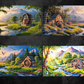 Water Wheel Scenery Digital Art in PDF SVG PNG File Formats
