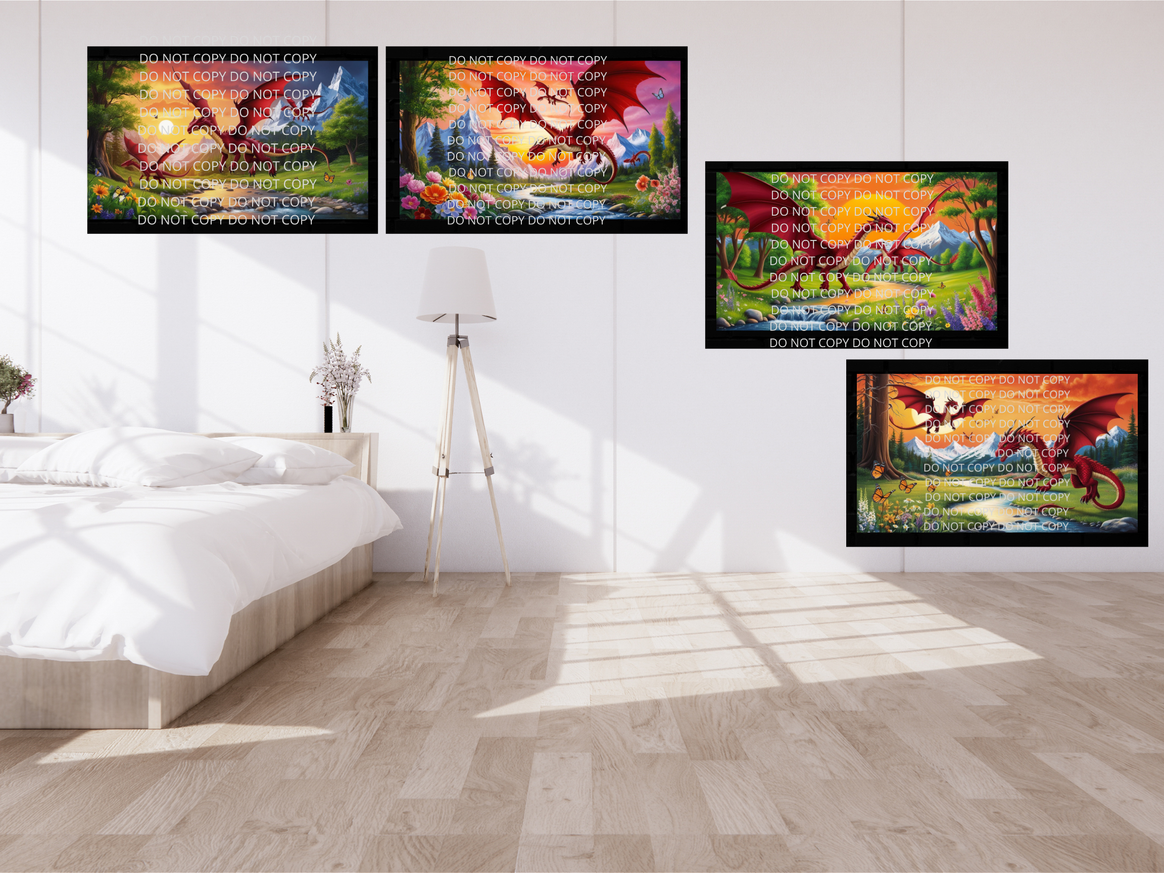 Dragon and Her Baby Digital Art in PDF SVG PNG File Formats