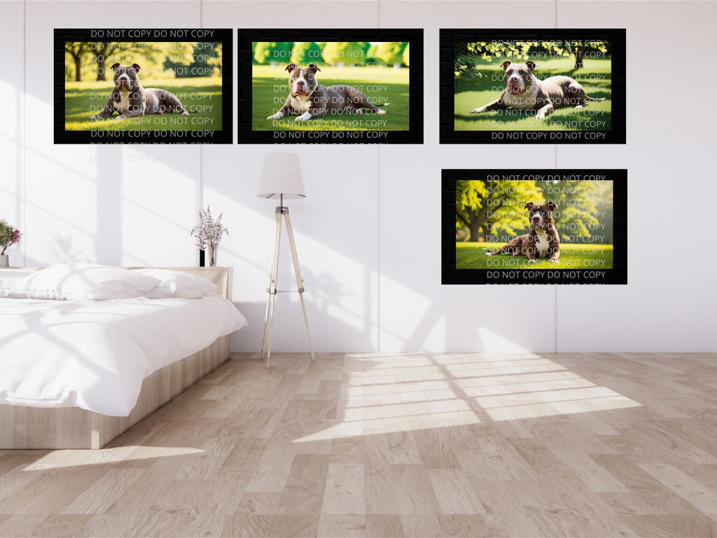 Pitbull Digital Art in PDF SVG PNG File Formats