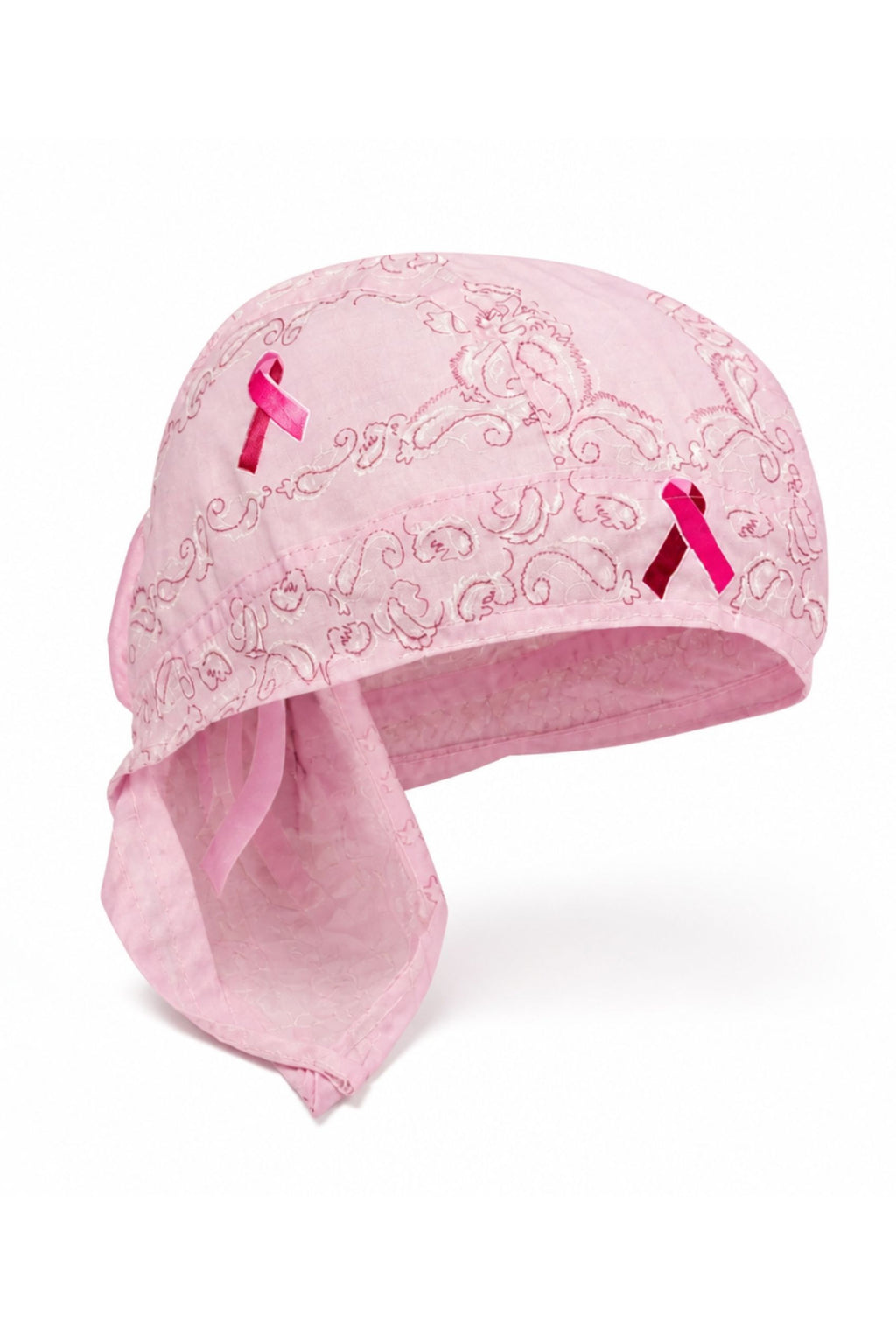 PUGS Pink Paisley Cancer Awareness Doo-Rag Headwrap Cap