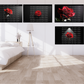 Red Rose with Black Background Digital Art in PDF SVG PNG File Formats
