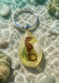 Handmade Glow-in-the-Dark Faux Seahorse Keychain