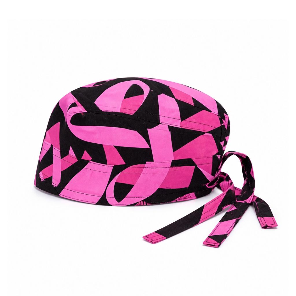 PUGS Large Pink Ribbons Cancer Awareness Doo-Rag Headwrap Cap