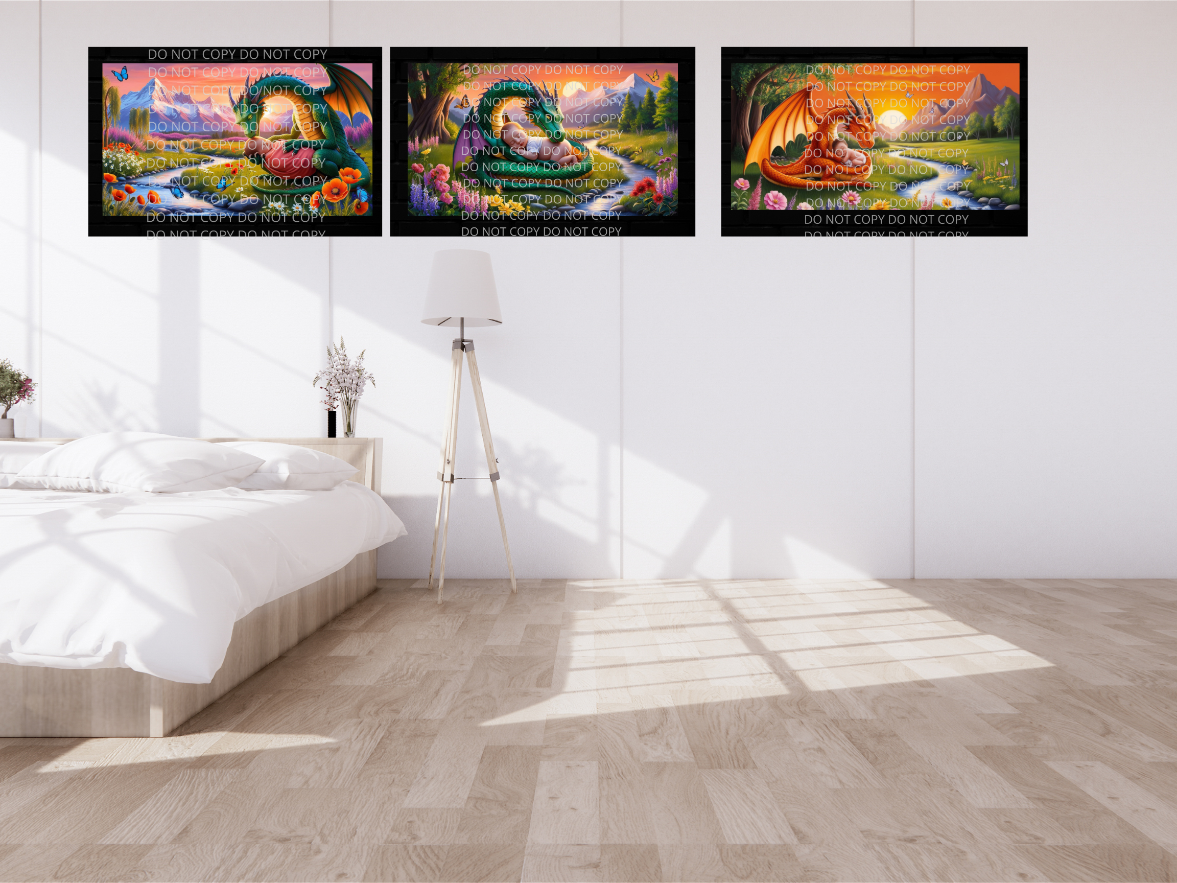 Dragon With a Human Baby Digital Art in PDF SVG PNG File Formats